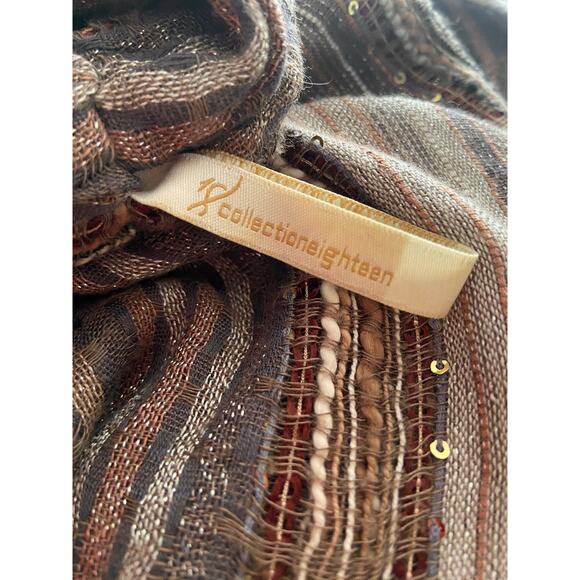COLLECTION EIGHTEEN Brown Boho Infinity Scarf sz OS - Picture 6 of 9